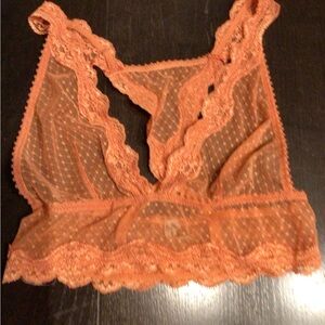 Victoria's Secret Lace Bralette in Coral